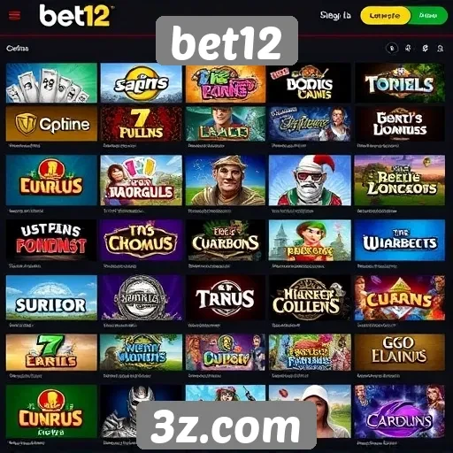 Análise da diversidade de jogos no site bet12