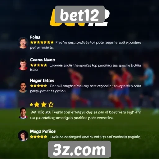 Feedback de usuários sobre a experiência no bet12